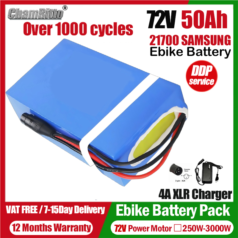 Bicicletta Elettrica 72V Cham- - 72V 50Ah 21700 Lithium Battery recensione e prezzo