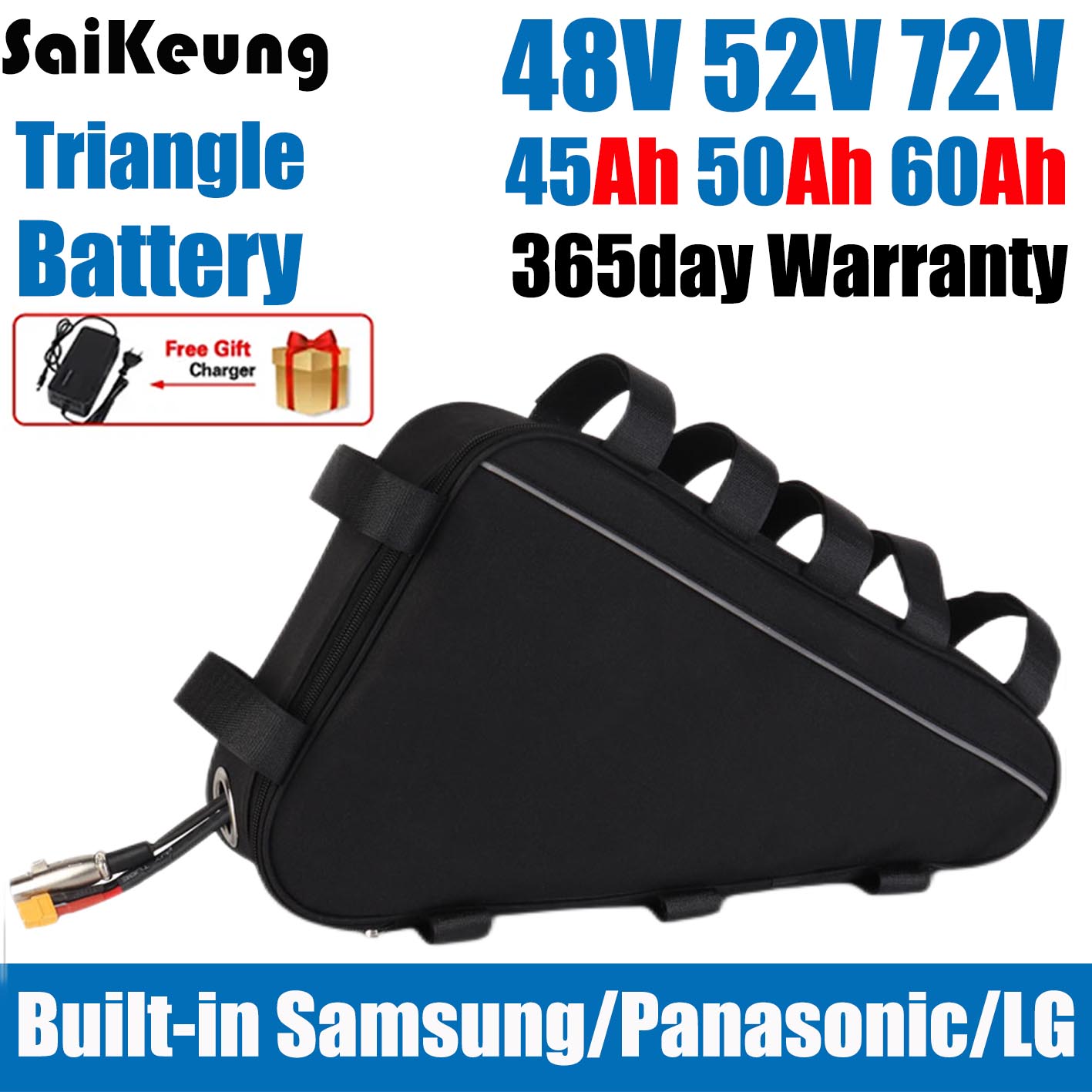 Triangolo per bici elettrica C - 72V 50Ah 21700 Lithium Battery recensione e prezzo